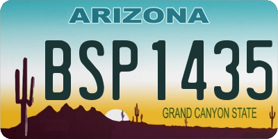 AZ license plate BSP1435