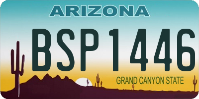 AZ license plate BSP1446