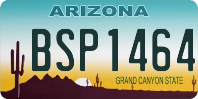 AZ license plate BSP1464