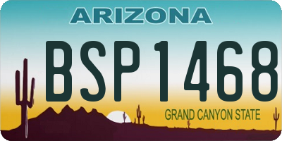 AZ license plate BSP1468