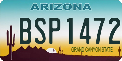 AZ license plate BSP1472