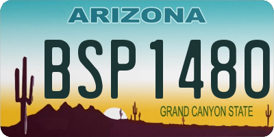 AZ license plate BSP1480