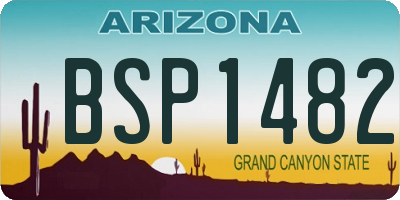 AZ license plate BSP1482