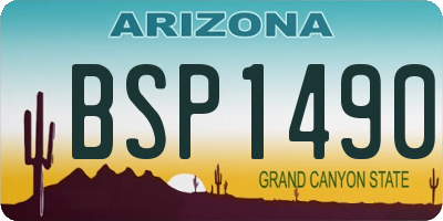 AZ license plate BSP1490