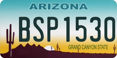 AZ license plate BSP1530