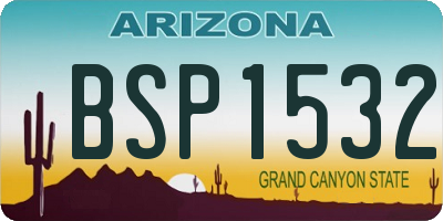 AZ license plate BSP1532