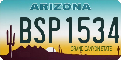 AZ license plate BSP1534