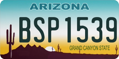 AZ license plate BSP1539