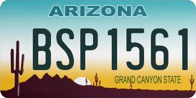 AZ license plate BSP1561