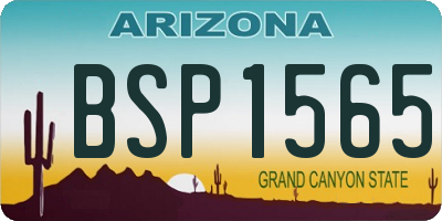 AZ license plate BSP1565