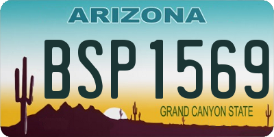 AZ license plate BSP1569