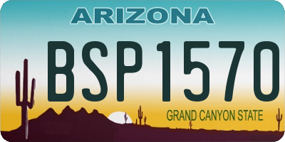 AZ license plate BSP1570