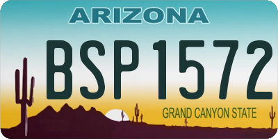 AZ license plate BSP1572
