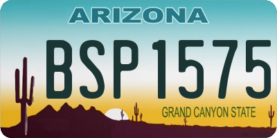 AZ license plate BSP1575
