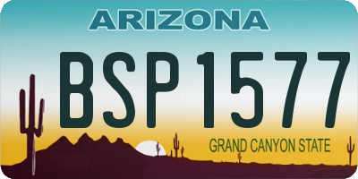 AZ license plate BSP1577