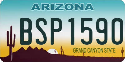 AZ license plate BSP1590