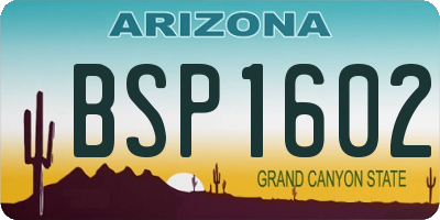 AZ license plate BSP1602