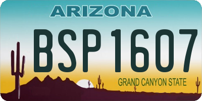 AZ license plate BSP1607