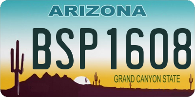 AZ license plate BSP1608