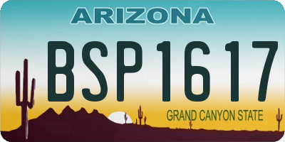 AZ license plate BSP1617