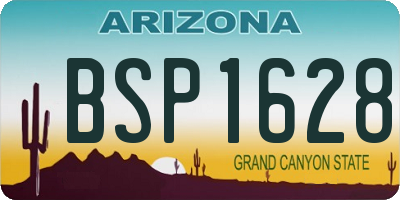 AZ license plate BSP1628