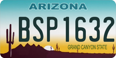 AZ license plate BSP1632