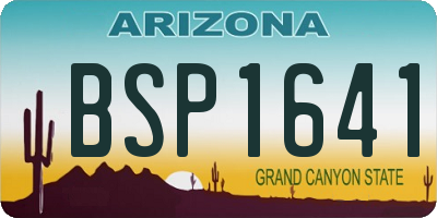 AZ license plate BSP1641
