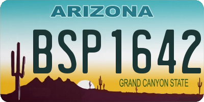 AZ license plate BSP1642