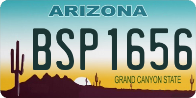 AZ license plate BSP1656