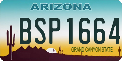 AZ license plate BSP1664