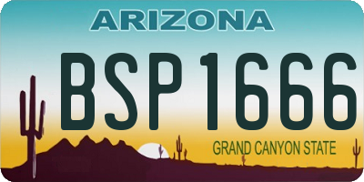AZ license plate BSP1666