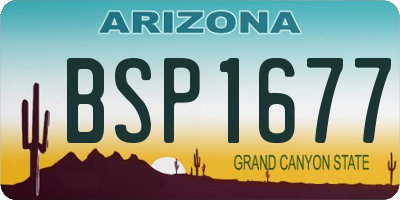 AZ license plate BSP1677