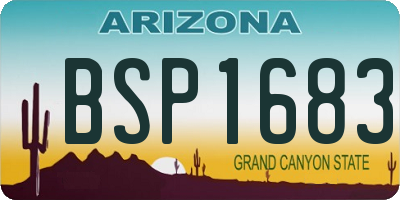 AZ license plate BSP1683