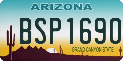 AZ license plate BSP1690