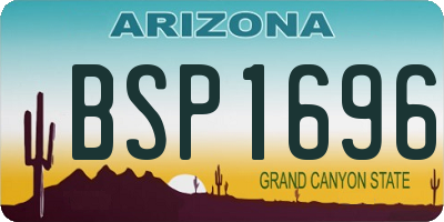 AZ license plate BSP1696