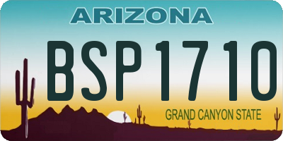 AZ license plate BSP1710