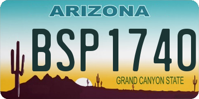 AZ license plate BSP1740