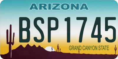 AZ license plate BSP1745