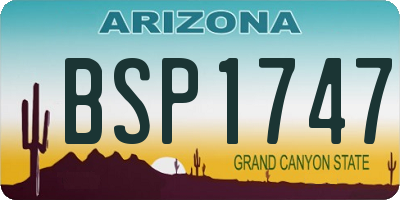 AZ license plate BSP1747