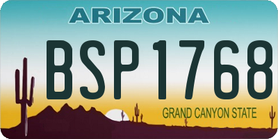 AZ license plate BSP1768