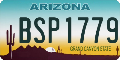 AZ license plate BSP1779