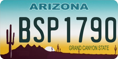 AZ license plate BSP1790