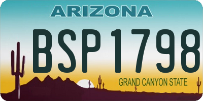 AZ license plate BSP1798