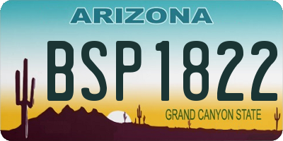AZ license plate BSP1822
