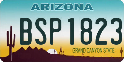AZ license plate BSP1823