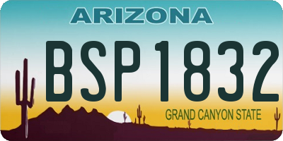 AZ license plate BSP1832