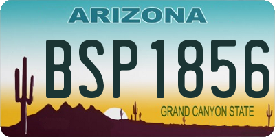 AZ license plate BSP1856