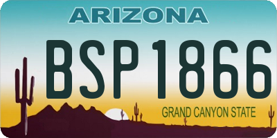 AZ license plate BSP1866