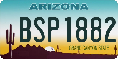AZ license plate BSP1882