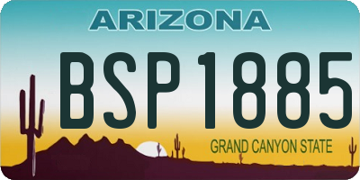 AZ license plate BSP1885